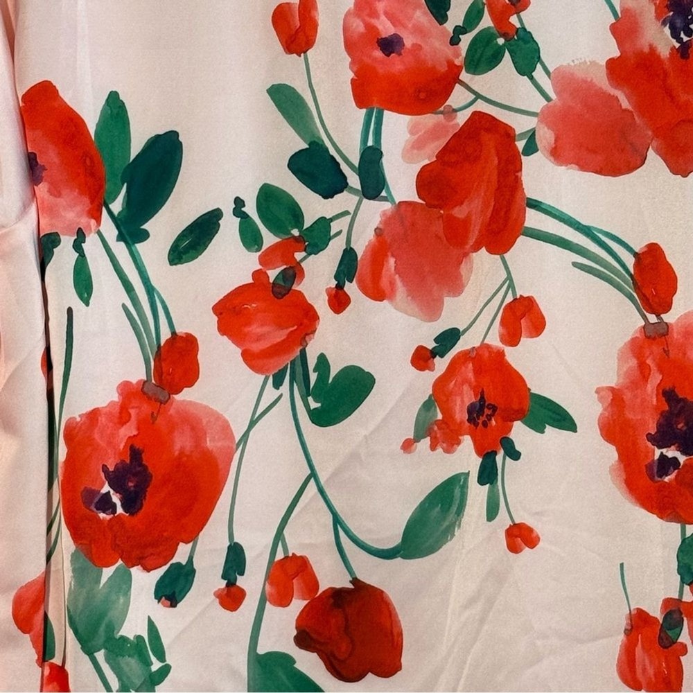 Isaac Mizrahi Live Womens Pink Floral Btn Neck Long Sleeve Blouse Plus Size 18W‎ - Picture 6 of 10